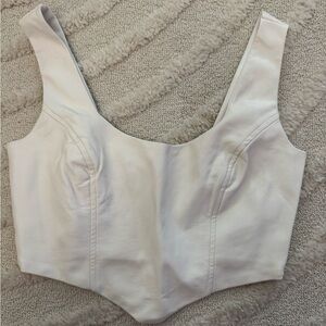 Fashion Nova leather corset top